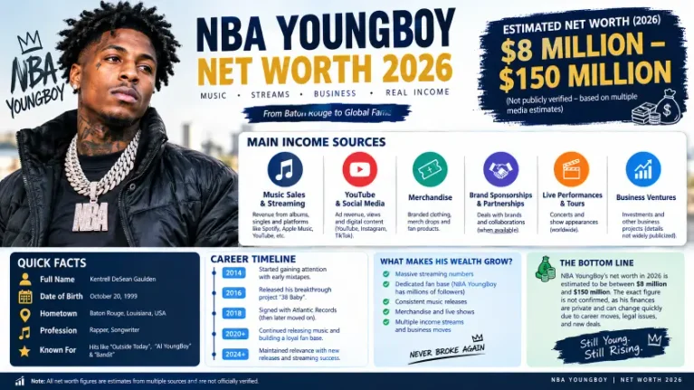 NBA YoungBoy Net Worth 2026