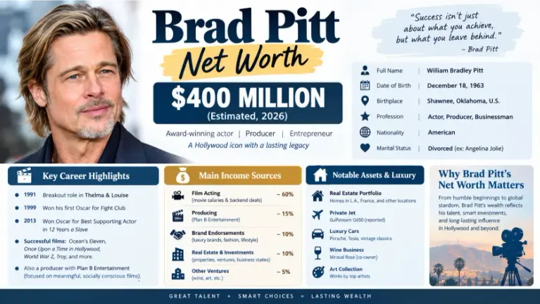 Brad Pitt Net Worth